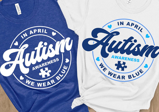 In April We Wear Blue - Autism Awareness